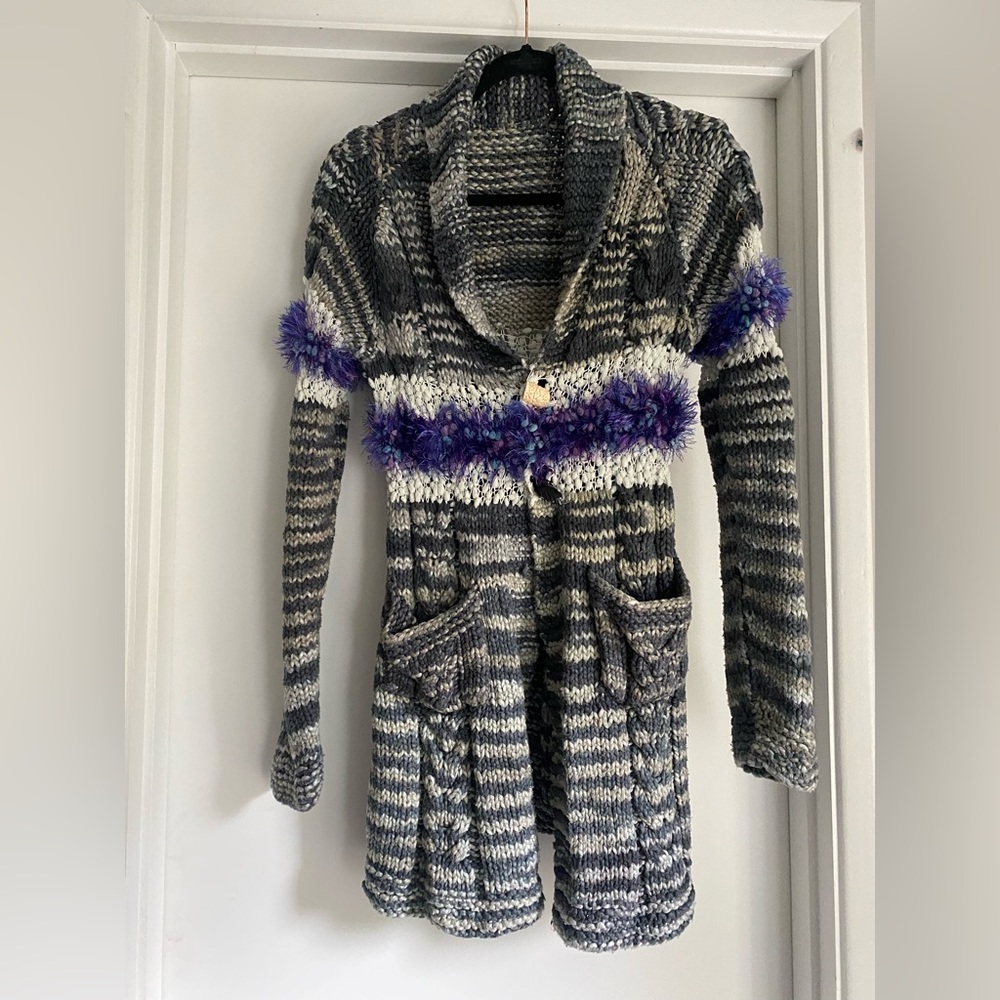 Handmade organic wool coat
